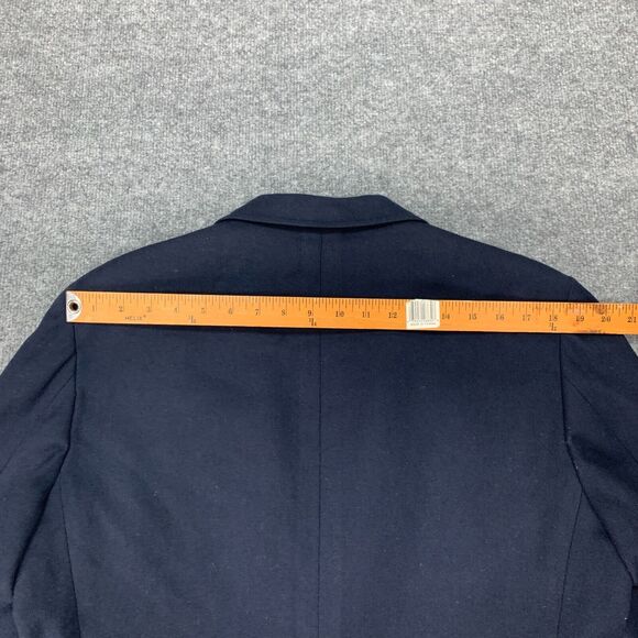Vintage James Davis Blazer Men 42 Navy Blue Wool 2 Button Notch Lapel Sport Coat - Picture 13 of 15